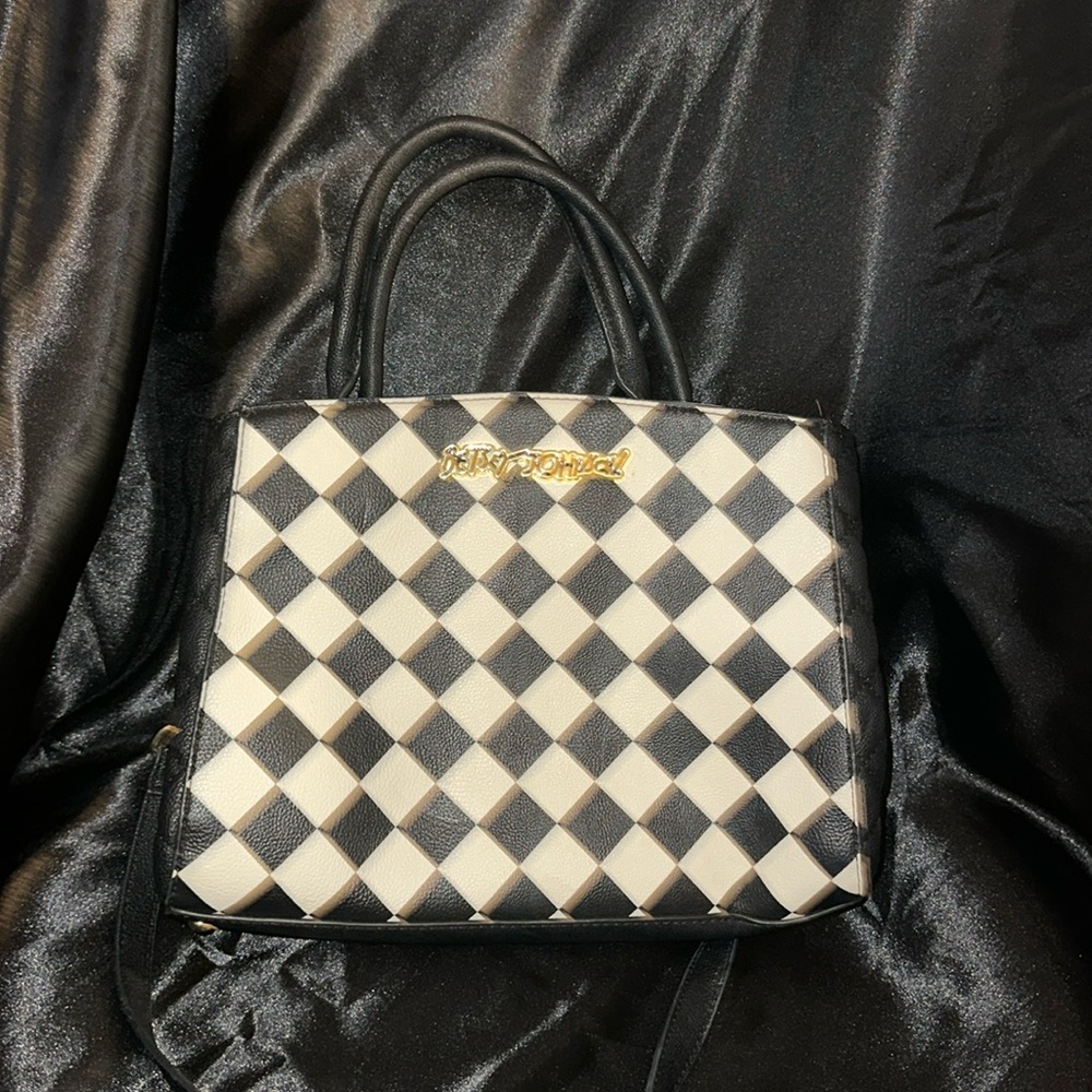 Betsey Johnson checkered cross body bag